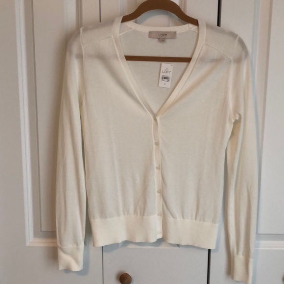 LOFT Sweaters - Loft off white cardigan. Size S.